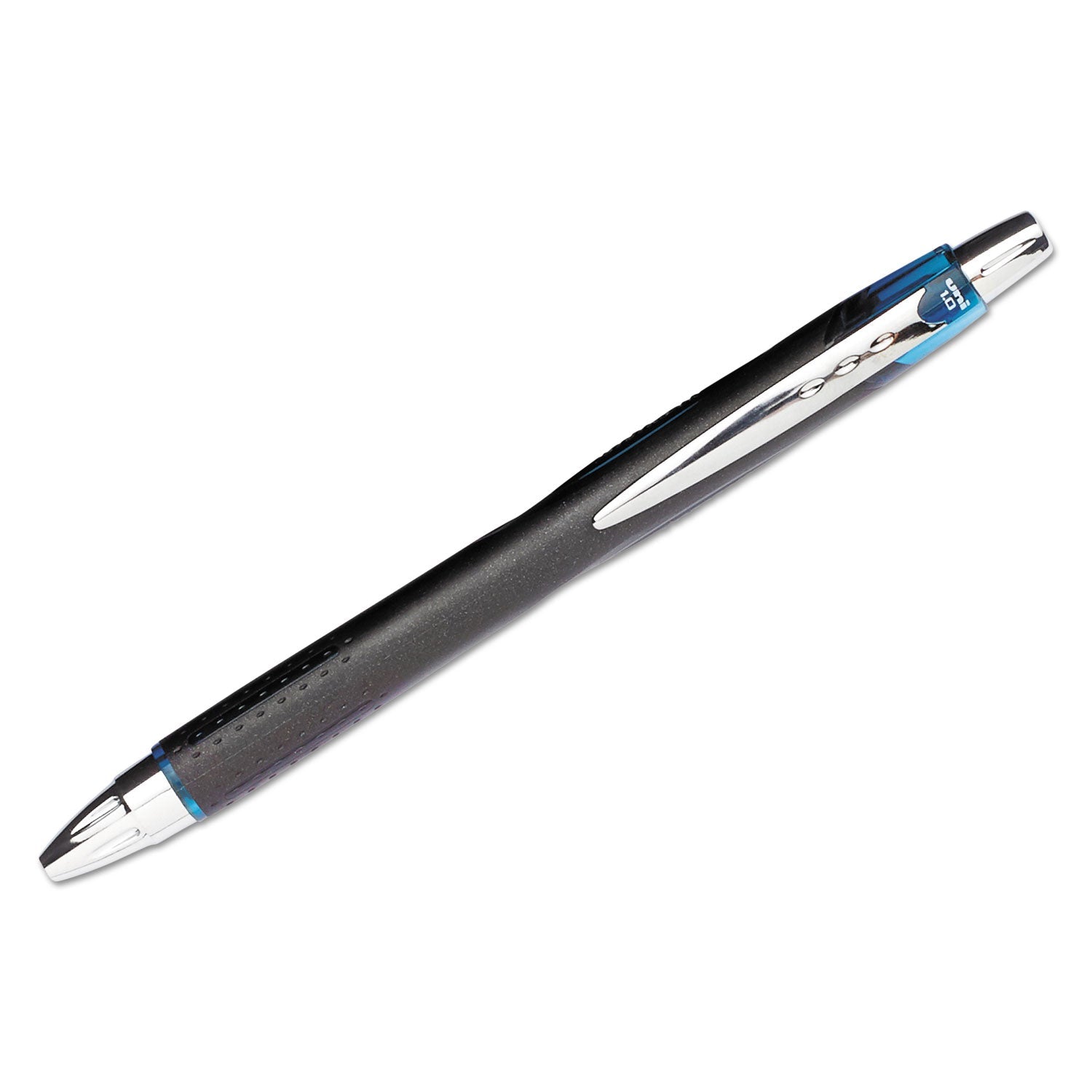 JETSTREAM RT BLX RETRACTABLE ROLLER BALL PEN, 1MM, BLUE-BLACK INK, BLACK BARREL