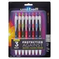 SIGNO 207 RETRACTABLE GEL PEN, MEDIUM 0.7MM, ASSORTED INK/BARREL, 8/SET