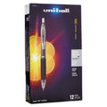 SIGNO 207 NEEDLE POINT RETRACTABLE GEL PEN, 0.7MM, BLACK INK/BARREL, DOZEN