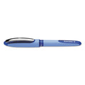 SCHNEIDER ONE HYBRID STICK ROLLER BALL PEN, 0.3MM, BLUE INK/BARREL, 10/BOX
