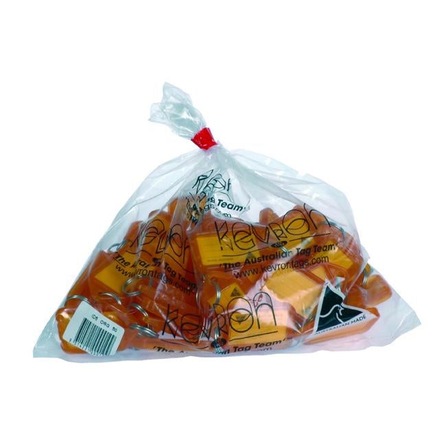 Kevron id5 keytags orange bag 50