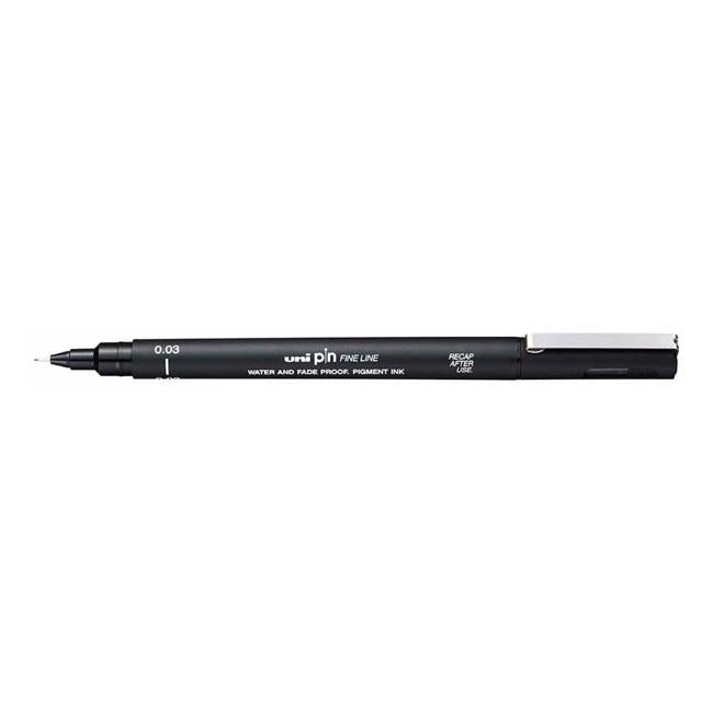 Uni Pin Fineline Permanent 0.03mm Black 003-200