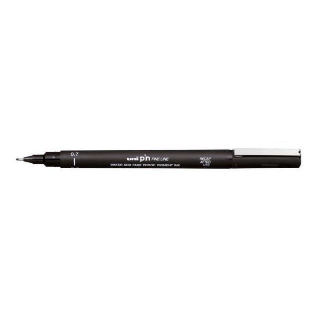 Uni Pin Fineline Permanent 0.7mm Black 07-200